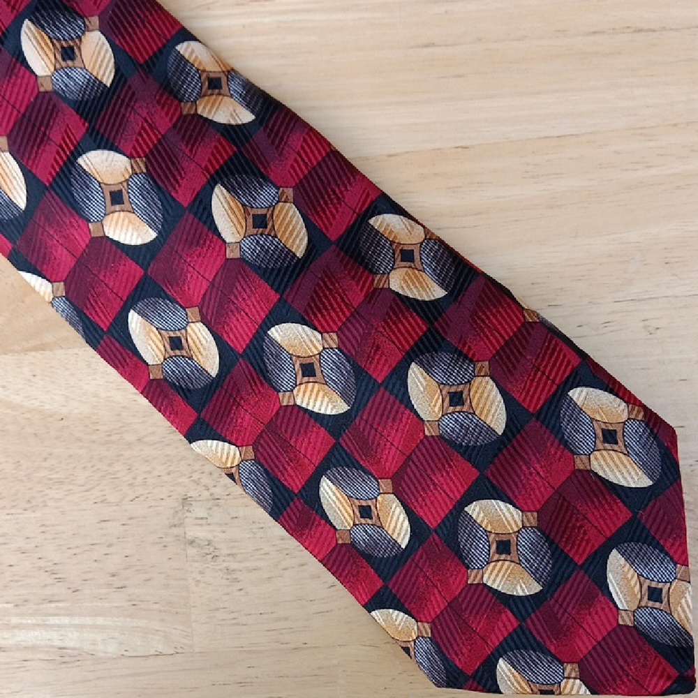 Robert Talbott Studio Red And Gold Patterned *Pri… - image 1